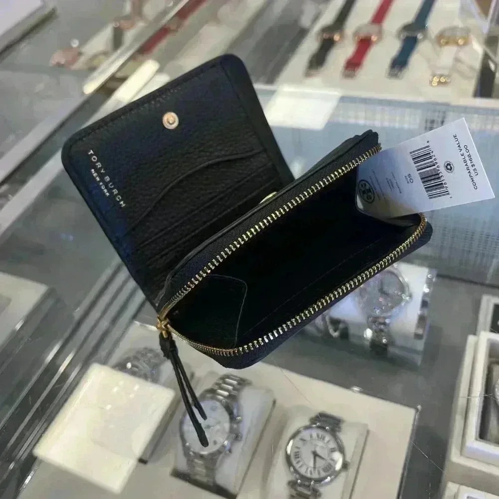 Tory Burch 146463 Thea Bifold Leather Wallet in Black ** GIFT PACKING** - Picture 4 of 13